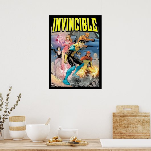 onoverwinnelijke cartoon poster (Keuken)