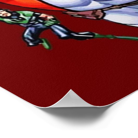 onoverwinnelijke en vriend held kunst poster (Hoek)