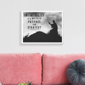 Onoverwinnelijkheid is een kwestie van geduld en s canvas afdruk (Insitu (Woonkamer))