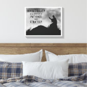 Onoverwinnelijkheid is een kwestie van geduld en s canvas afdruk (Insitu (Slaapkamer))