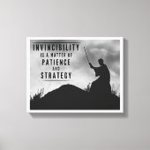 Onoverwinnelijkheid is een kwestie van geduld en s canvas afdruk (Voorkant)