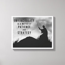 Onoverwinnelijkheid is een kwestie van geduld en s canvas afdruk