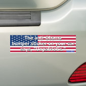 Onpatriottische bumpersticker (Op auto)