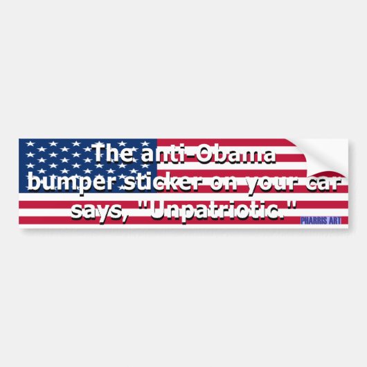 Onpatriottische bumpersticker (Voorkant)