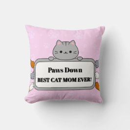 Onpauzeerbaar Beste Kattenmoeder Ooit Schattig Kussen