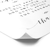 Onplugged Weddenkalligraphy Script Welcome Sign Poster (Hoek)