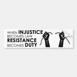 Onrecht bumpersticker