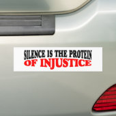 onrecht bumpersticker (Op auto)