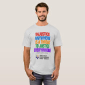 Onrecht / Justitie T-shirt (Voorkant volledig)