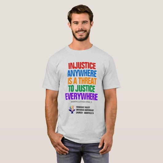 Onrecht / Justitie T-shirt (Voorkant volledig)