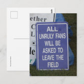 Onrechtmatig ventilatorteken briefkaart (Voorkant / Achterkant)
