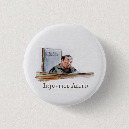 Onrechtvaardigheid Sam Alito Ronde Button 3,2 Cm (Voorkant)