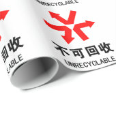 Onrecycleerbaar ~ Hanzi-teken voor Chinese taal Cadeaupapier (Rol Hoek)