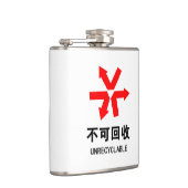 Onrecycleerbaar ~ Hanzi-teken voor Chinese taal Heupfles (Rechts)