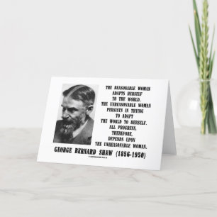 Onredelijk Woman Progress G.B. Shaw Citaat Kaart
