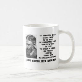 Onredelijke Vrouw Progress G. B. Shaw Quote Koffiemok