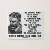 Onredelijke Vrouw Progress G. B. Shaw Quote Legpuzzel (Horizontaal)