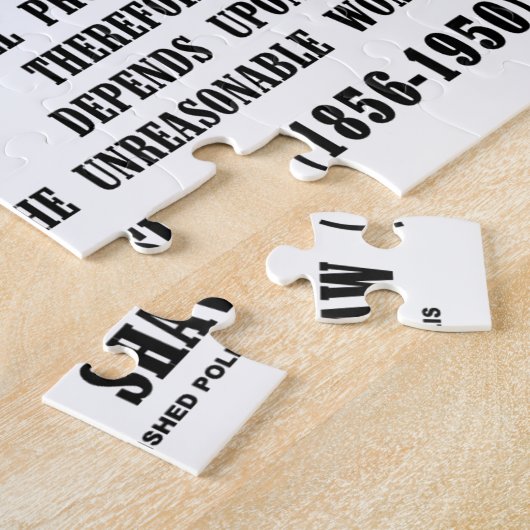 Onredelijke Vrouw Progress G. B. Shaw Quote Legpuzzel (Zijkant)