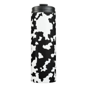 Onregelmatig Abstract Mozaïek Zwart en Wit Camo Thermosbeker