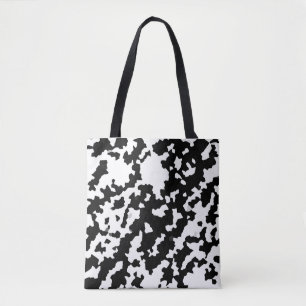 Onregelmatig Abstract Mozaïek Zwart en Wit Camo Tote Bag