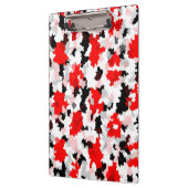 Onregelmatig Abstract Patroon Rood Zwart Wit Ontwe Klembord (Links)