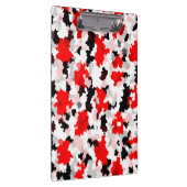 Onregelmatig Abstract Patroon Rood Zwart Wit Ontwe Klembord (Rechts)