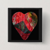 onregelmatig hart vierkante button 5,1 cm (Voorkant)