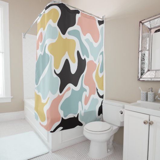 Onregelmatig patroongordijn douchegordijn (In situ)