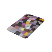Onregelmatig raster: violet-geel Abstract schilder Badmat (Gekanteld)
