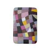 Onregelmatig raster: violet-geel Abstract schilder Badmat (Voorkant Verticaal)