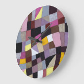 Onregelmatig raster: violet-geel Abstract schilder Grote Klok (Hoek)