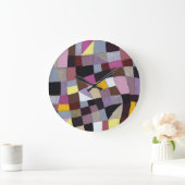 Onregelmatig raster: violet-geel Abstract schilder Grote Klok (Huis)