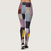 Onregelmatig raster: violet-geel Abstract schilder Leggings (Achterkant)