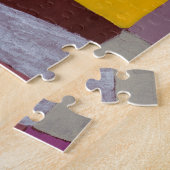 Onregelmatig raster: violet-geel Abstract schilder Legpuzzel (Zijkant)