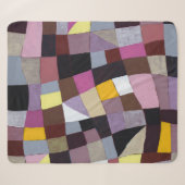 Onregelmatig raster: violet-geel Abstract schilder Sherpa Deken (Voorkant (horizontaal))