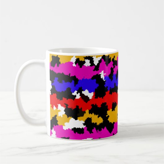 Onregelmatig Urban Abstract Fractal Pattern Design Koffiemok (Links)
