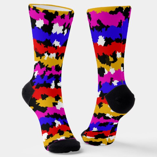 Onregelmatig Urban Abstract Fractal Pattern Design Sokken (Gebogen)