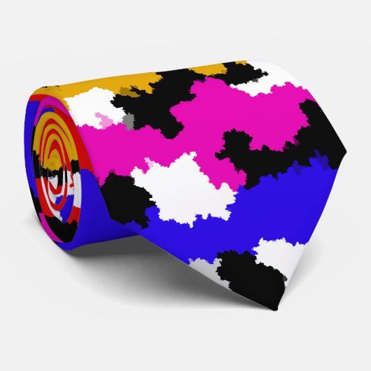 Onregelmatig Urban Abstract Fractal Pattern Design Stropdas (Opgerold)