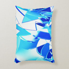 Onregelmatig verdraaide blauwe afbeeldingen knippe accent kussen