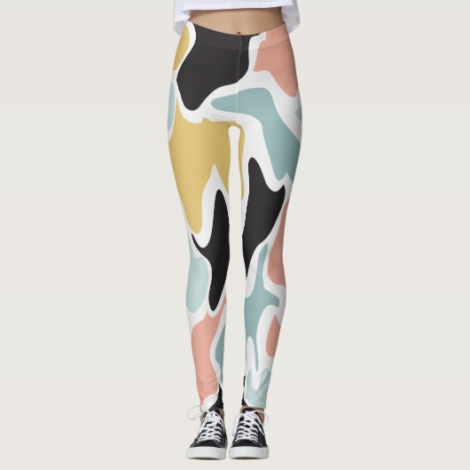 Onregelmatig vormontwerp leggings (Voorkant)