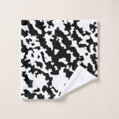Onregelmatige Abstracte Mozaïek Zwart-wit Camo Bad Handdoek (Wasdoekje)