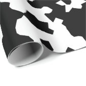 Onregelmatige Abstracte Mozaïek Zwart-wit Camo Cadeaupapier (Rol Hoek)