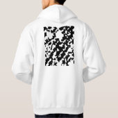 Onregelmatige Abstracte Mozaïek Zwart-wit Camo Hoodie (Achterkant)