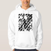 Onregelmatige Abstracte Mozaïek Zwart-wit Camo Hoodie (Voorkant)
