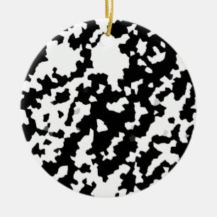 Onregelmatige Abstracte Mozaïek Zwart-wit Camo Keramisch Ornament
