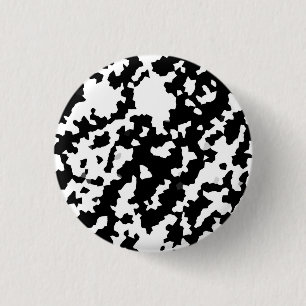 Onregelmatige Abstracte Mozaïek Zwart-wit Camo Ronde Button 3,2 Cm