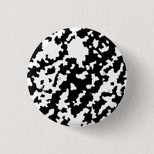 Onregelmatige Abstracte Mozaïek Zwart-wit Camo Ronde Button 3,2 Cm (Voorkant)