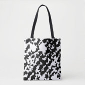 Onregelmatige Abstracte Mozaïek Zwart-wit Camo Tote Bag (Voorkant)