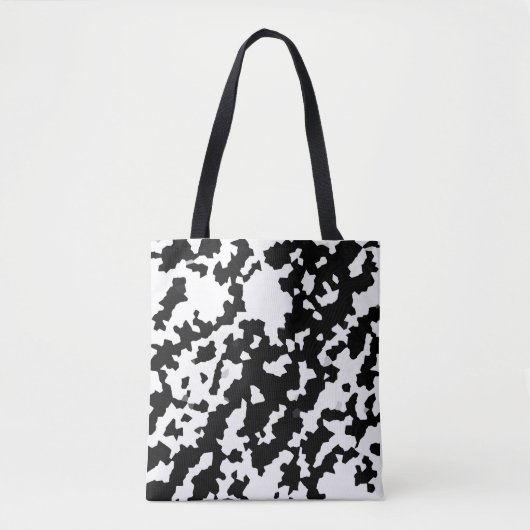 Onregelmatige Abstracte Mozaïek Zwart-wit Camo Tote Bag (Voorkant)