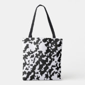 Onregelmatige Abstracte Mozaïek Zwart-wit Camo Tote Bag (Achterkant)